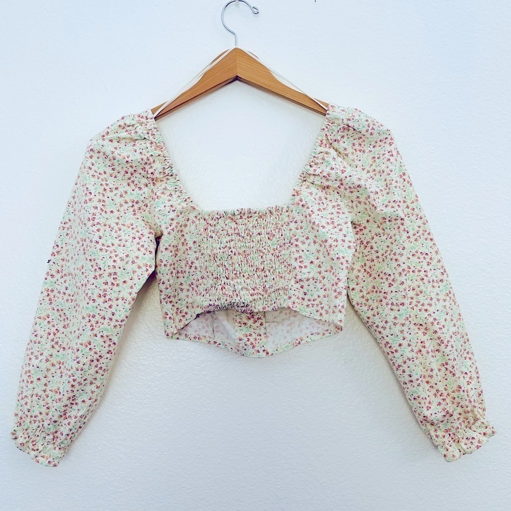 Urban Outfitters Cropped Longsleeve Oversized SZM - Picture 3 of 6